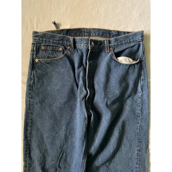 Levis 501XX Original Fit 90's Mens Jeans W40 L36 100% Cotton Blue Denim USA - Picture 9 of 11